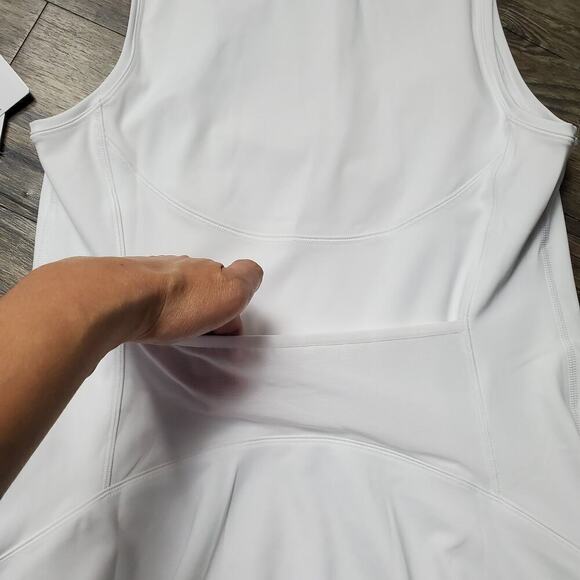 ATHLETA Women Size Medium Ace Tennis Golf White Dress 1/4 Zip Sleeveless NEW - Picture 9 of 14